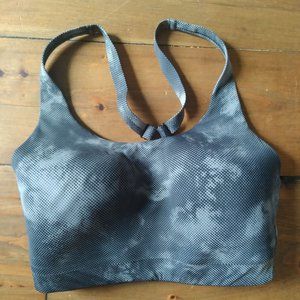 Athleta Advance Printed Bra B-DD size 34DD Nebula Black